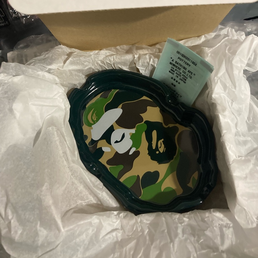 A Bathing Ape Camo Head Ashtray
